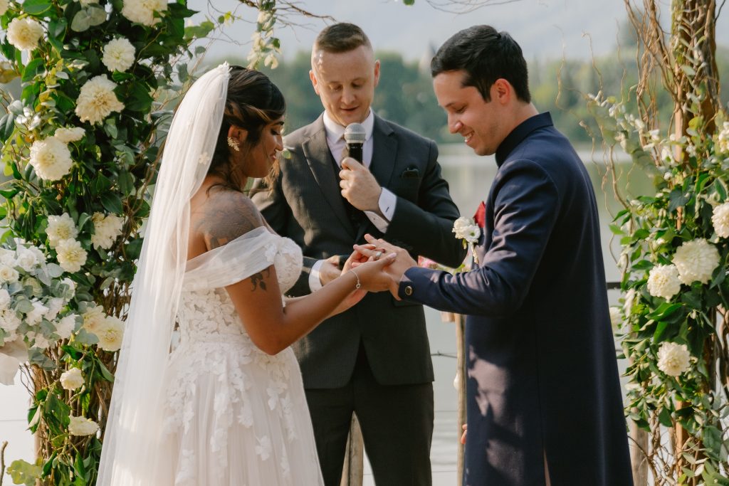 Couple completing marriage in Georgia 