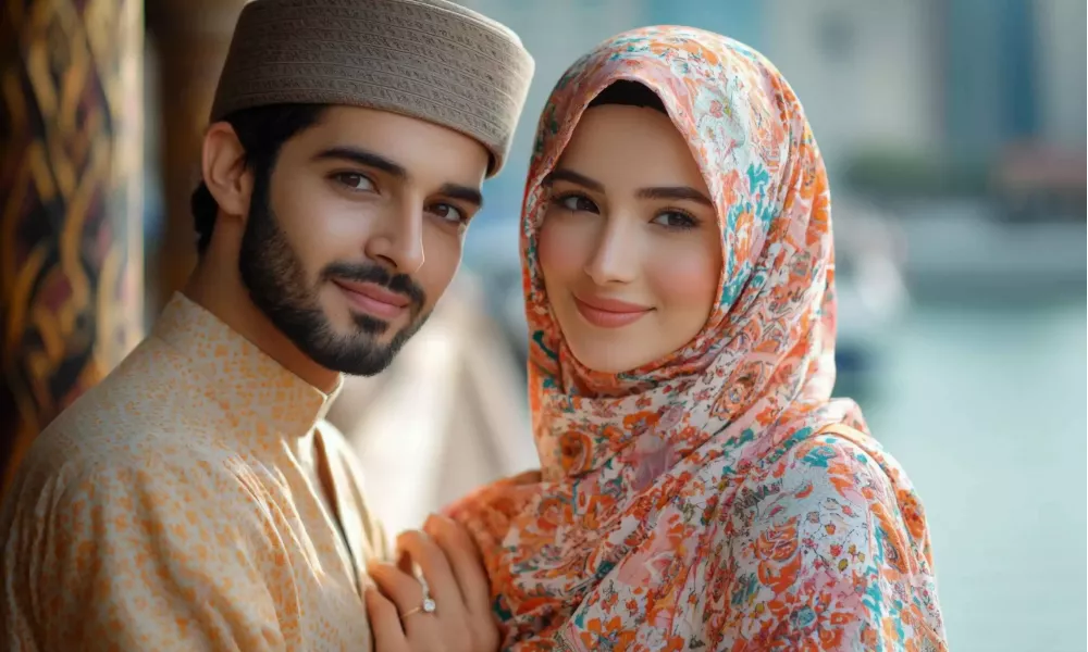 happy couple after doing medical test